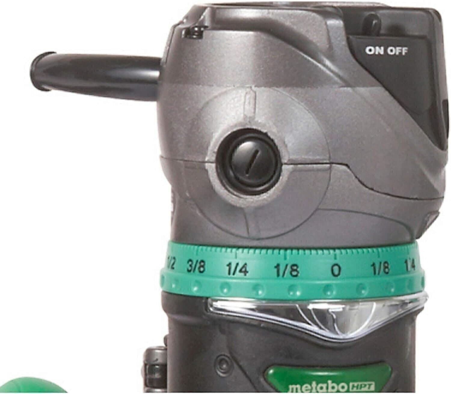 Metabo HPT KM12VC 2-1/4 Peak HP Variable Speed Fixed Plunge Base Router Kit 3