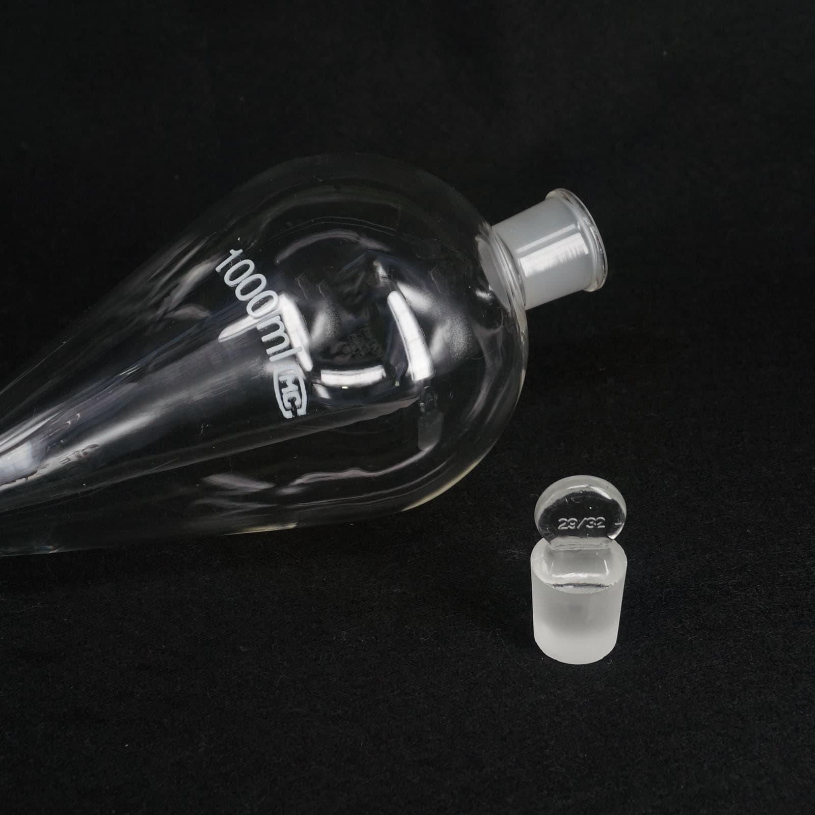 60-2000ML Standard Stopper Pear Shaped Separatory Funnel with Glass Stopcock 3