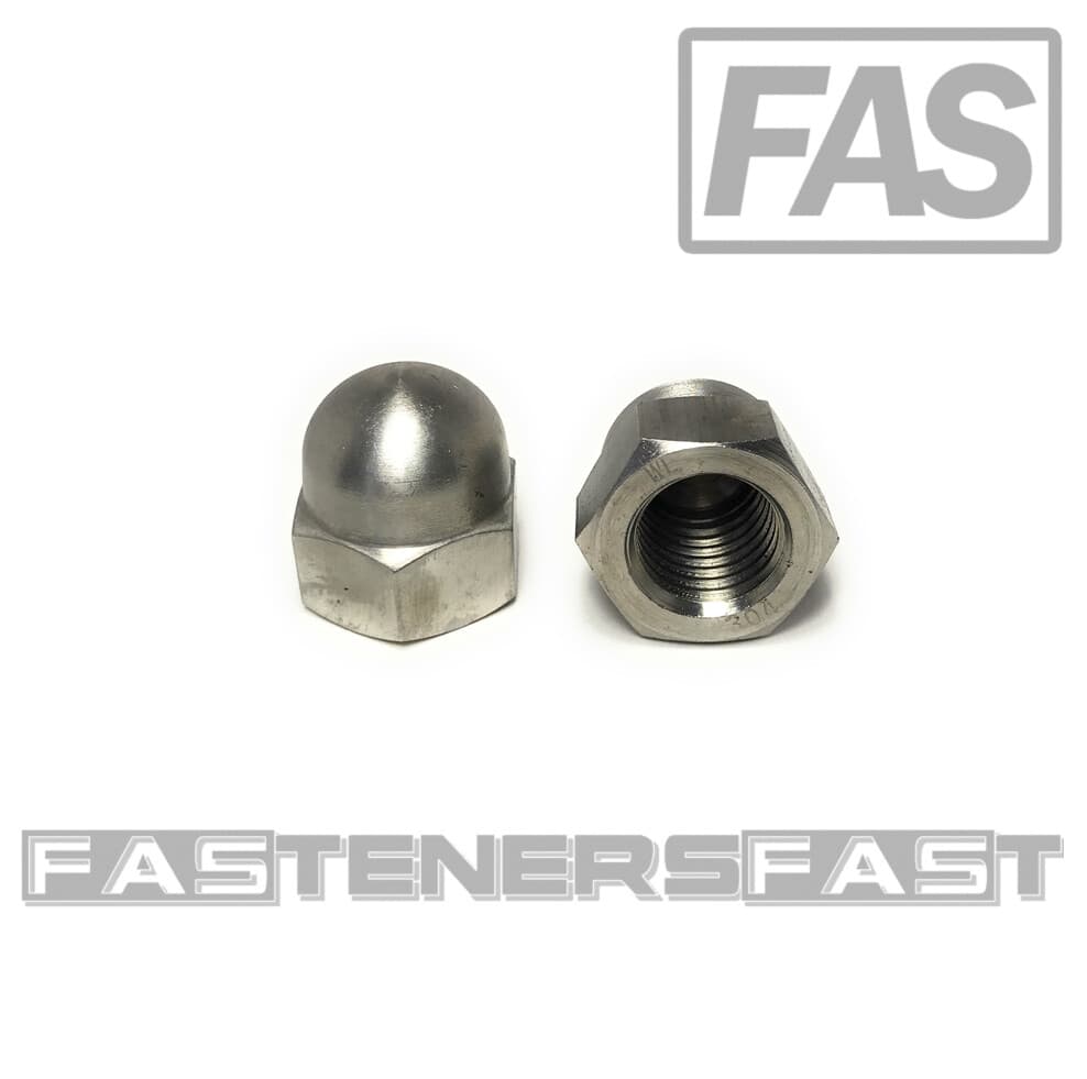 (1) 7/8-9 Stainless Steel Hex Acorn Cap Nuts 18-8 (1 Piece)