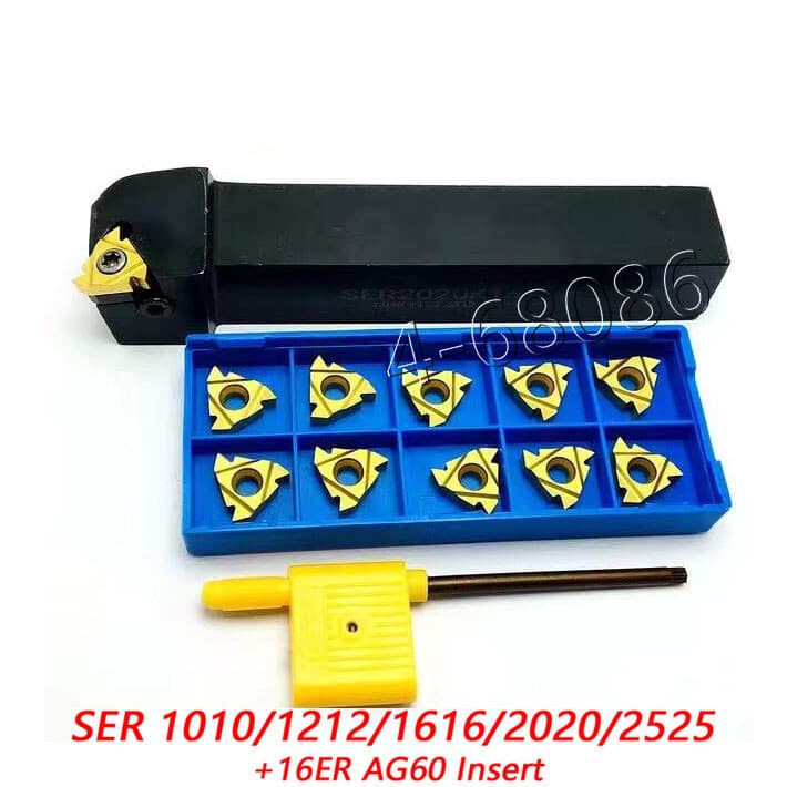 SER1212H16 thread holder external tool+16ER AG60 threading insert carbide insert