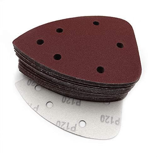 36 Pack 5.5x3.9Inch 6 Hole Mouse Sandpaper P60/80/100/120/180/240 Assorted Grit