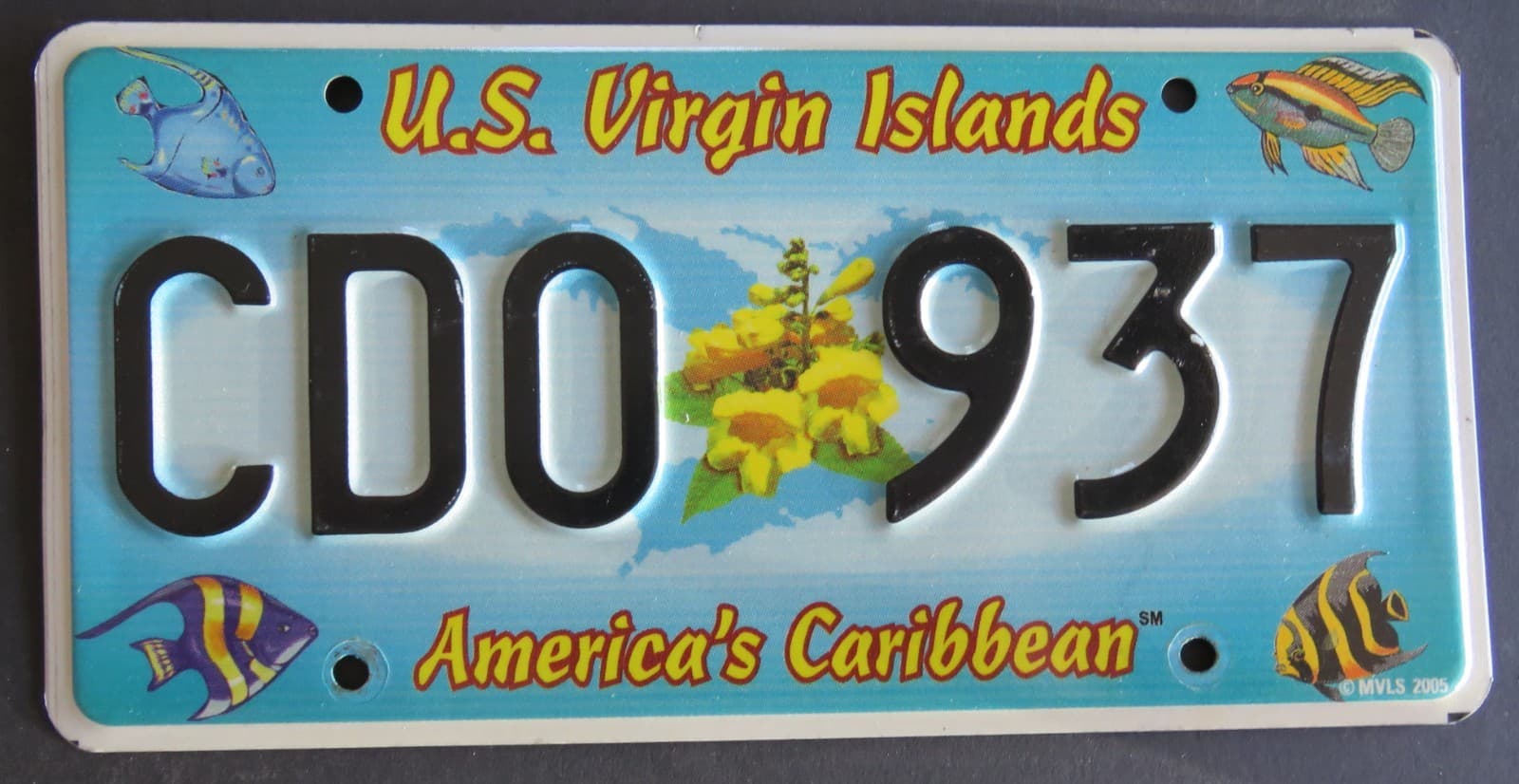 US VIRGIN ISLANDS - ST CROIX - CARIBBEAN ISLAND license plate  2005  RANDOM NMBR 2