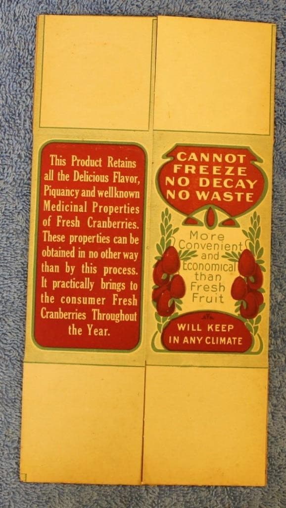 Makepeace Evaporated Cranberries Box  A.D Makepeace Company Wareham, Mass Unused 2