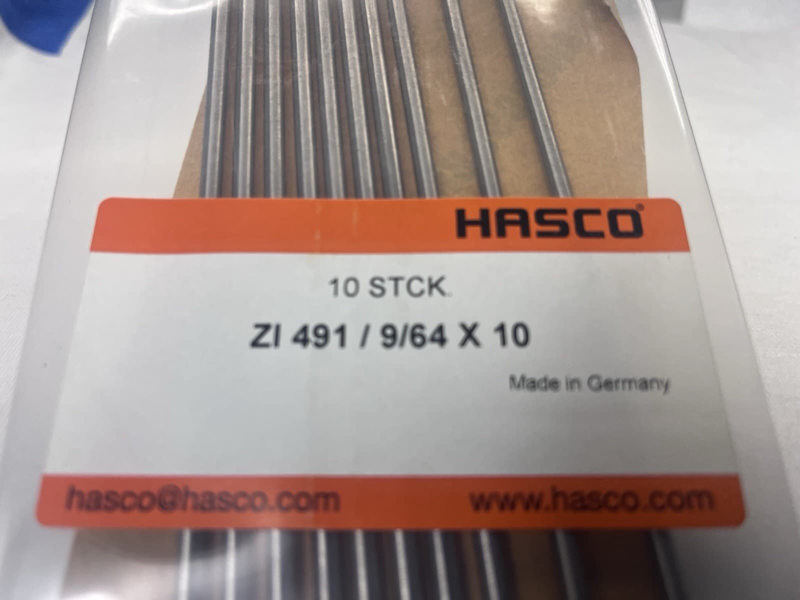 Ejector Pins(10) 9/64 X 10" Hasco ZI491 Shouldered Hardened Mold Injection 2