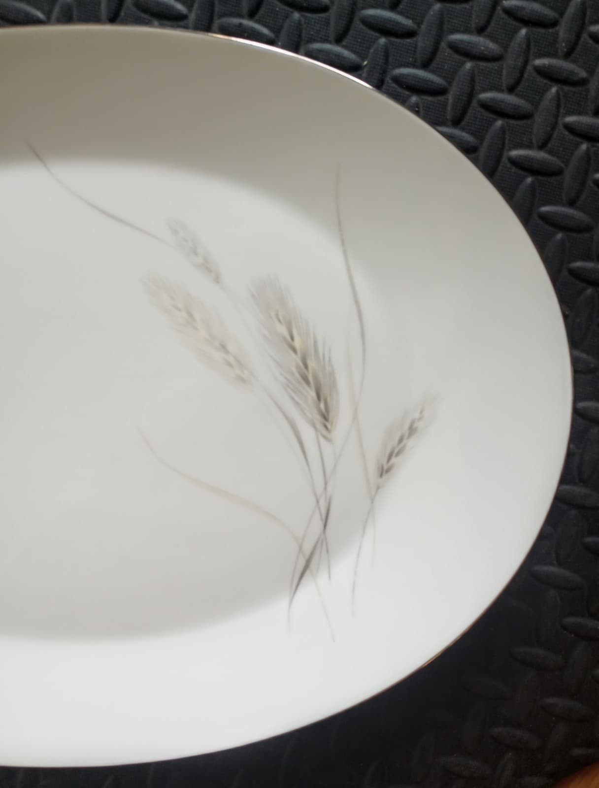 Rosenthal Continental Regina Platinum 15" Oval Serving Platter Wheat Pattern  4