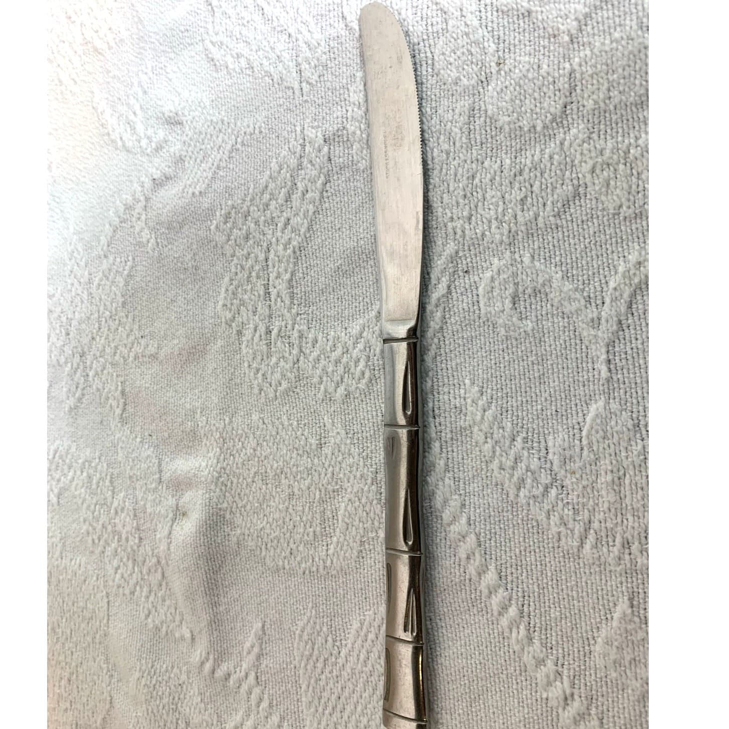 Bamboo Modern Solid Knife by Sunshine Stainless Made in Korea Discontinued 6