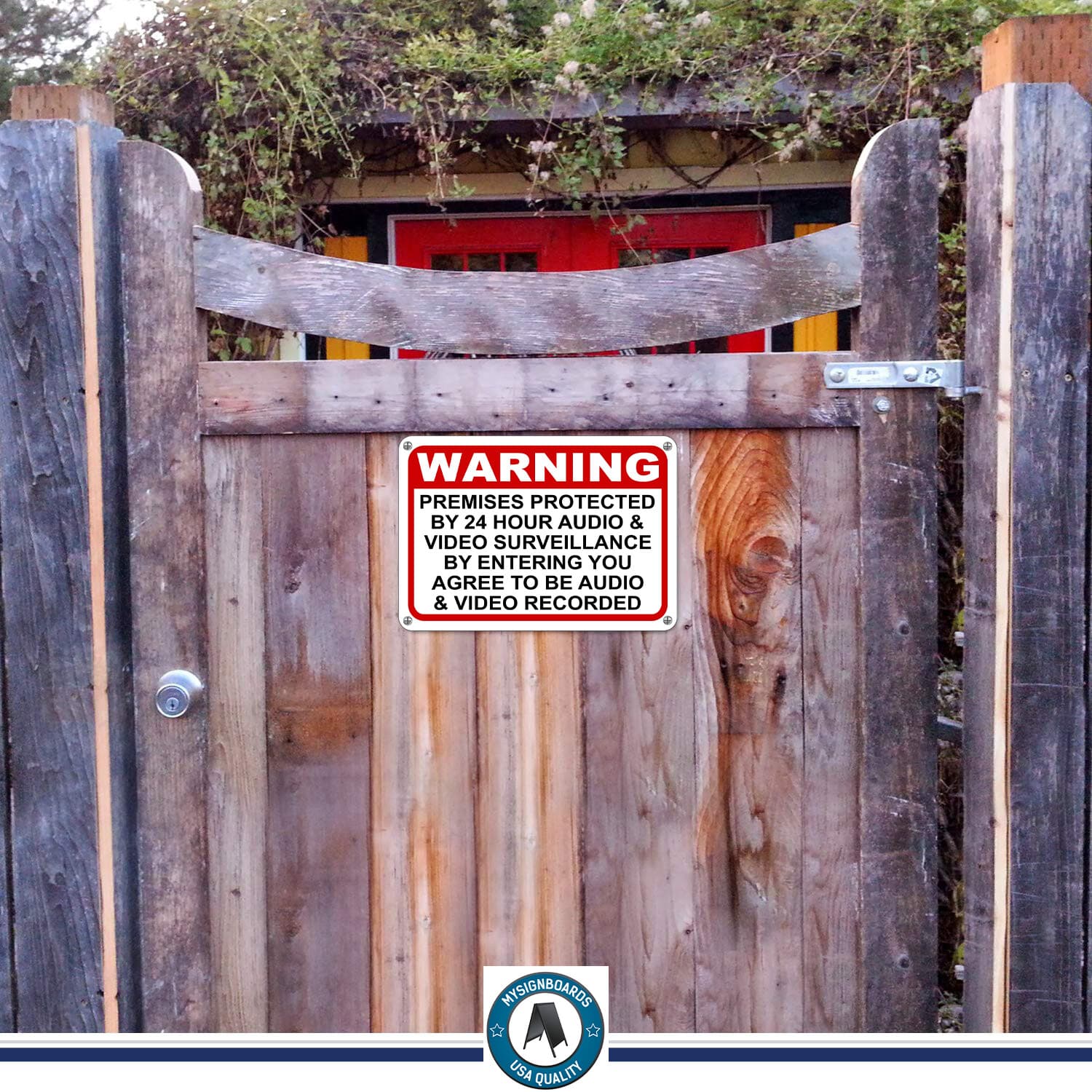 Warning Premises under 24 Hr Audio Video Surveillance home security cctv Signs  6