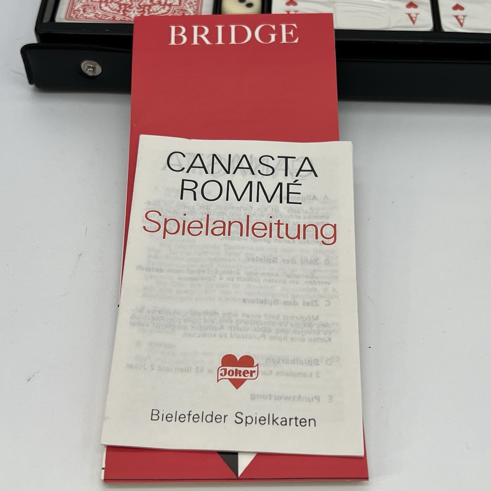 Vtg Joker Bielefelder Spielkarten Romme Canasta Bridge Card Game Set ~ In German 5