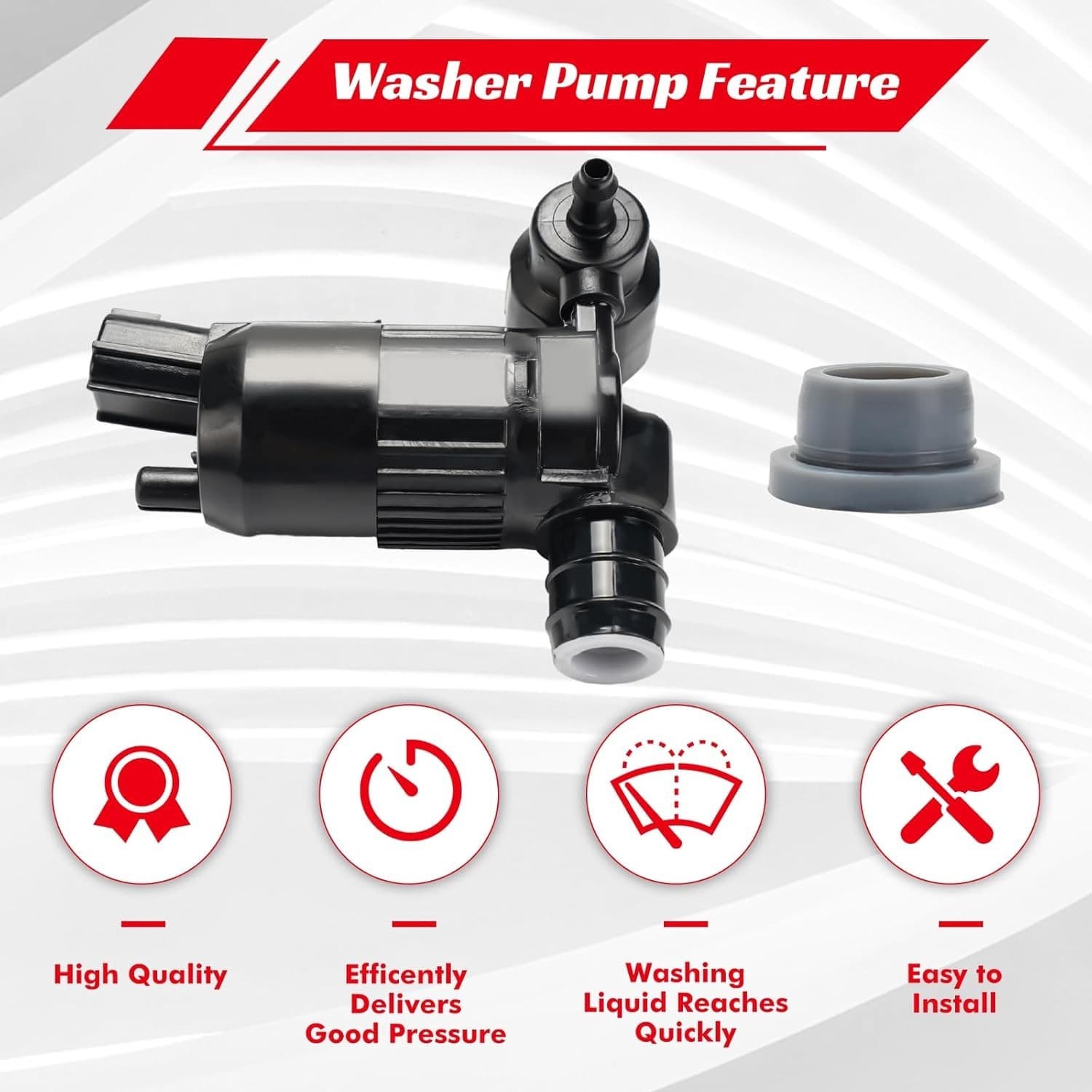 Windshield Washer Pump - Replacement for Vehicle Model Original Factory OEM 4