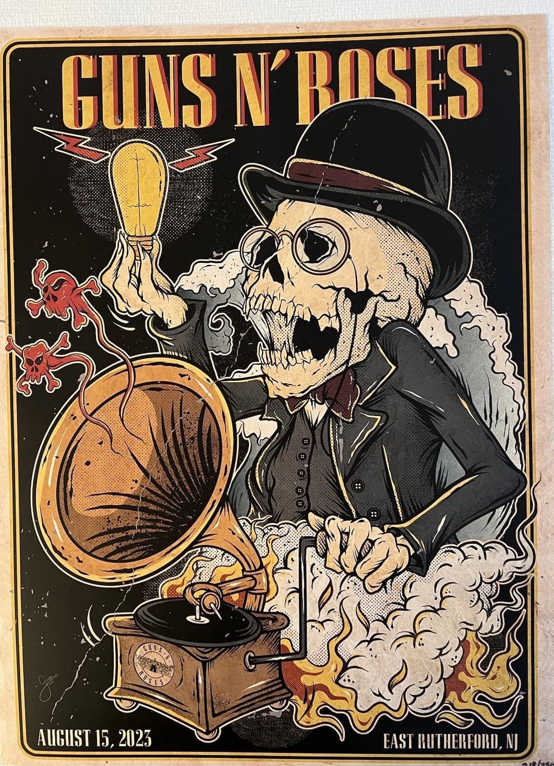GUNS N ROSES POSTER METLIFE EAST RUTHERFORD NJ 8/15/2023 AXL SLASH LMTD #167/250