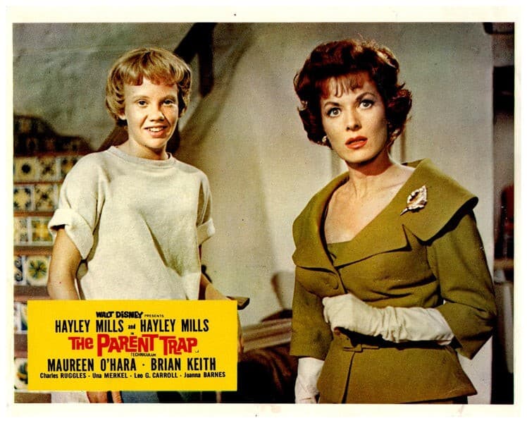 The Parent Trap Original Lobby Card Walt Disney, Hayley Mills Maureen O'Hara 