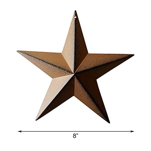 Metal Patrotic Old Glory Dimensionalic Barn Star Wall Mounted Outdoor Rust 3