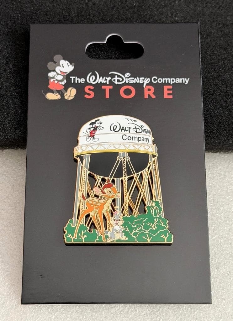 DEC Walt Disney Studios Burbank Lot Water Tower Bambi & Thumper Cast Pin