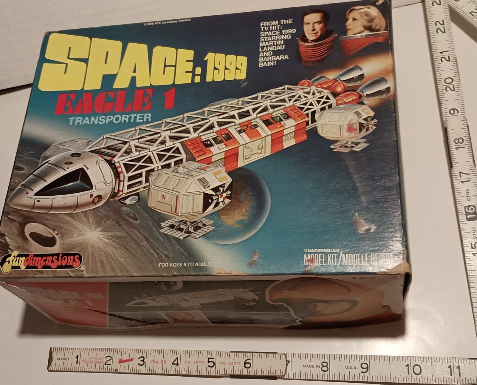 SPACE 1999 eagle 1 model kit box ONLY flattened fundimensions 1975 5