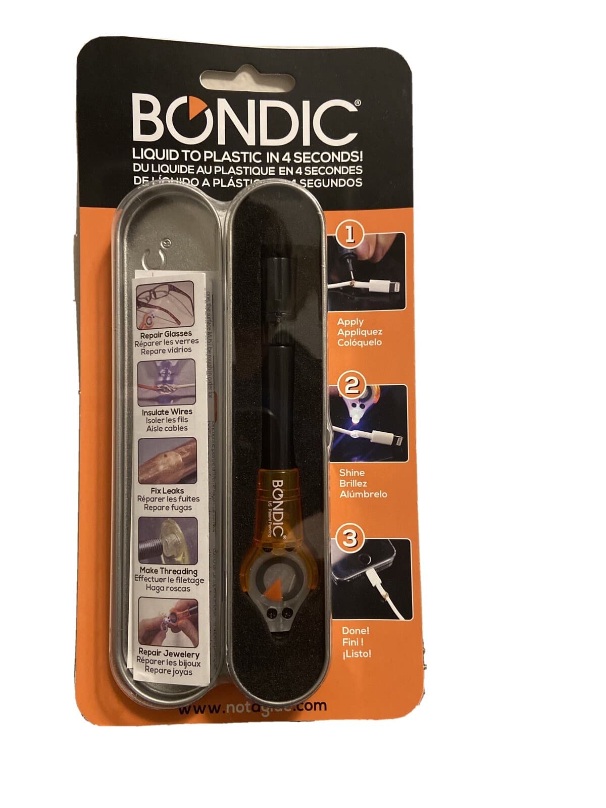 Bondic Repair Anything 100% Non Toxic Liquid Plastic Welder - Not a Glue-SK001