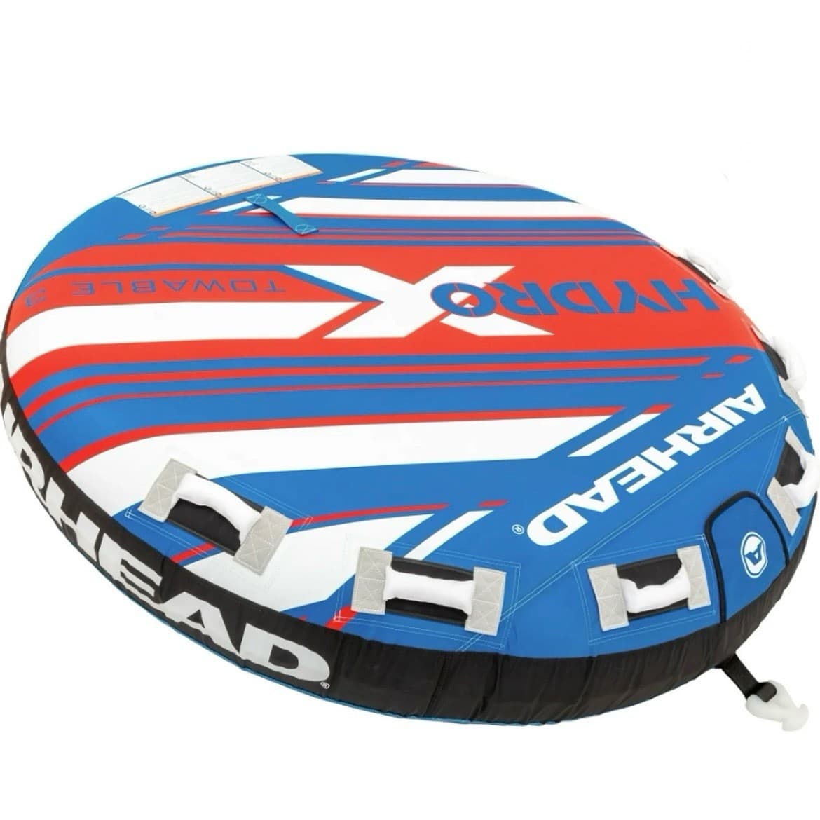Airhead Hydro X 3 Person Towable Tube Boating Blue White Red New In Box USA 70” 2