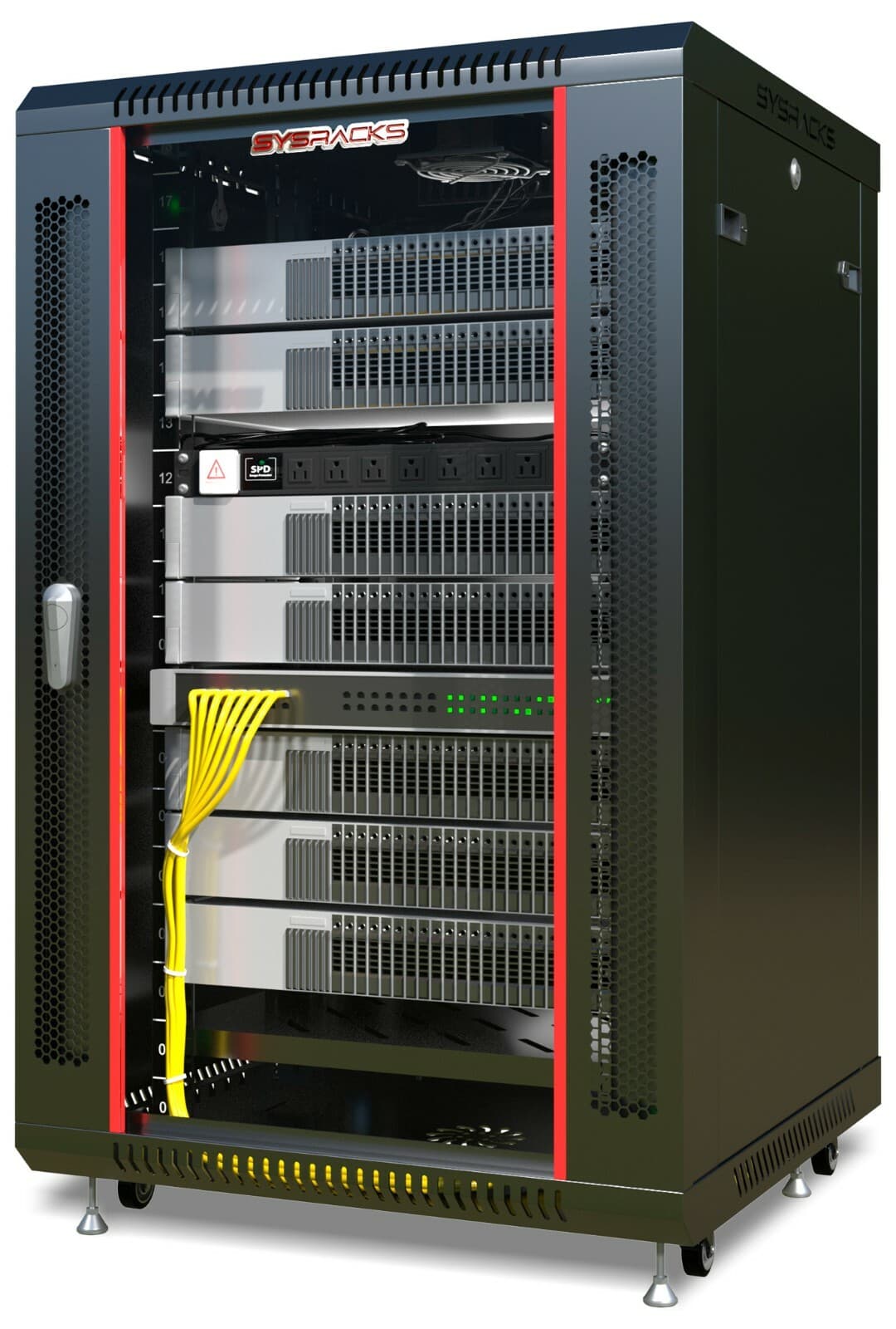 18U Wall Mount Server Rack Locking Network Cabinet Box Data Enclosure 24” Depth 5