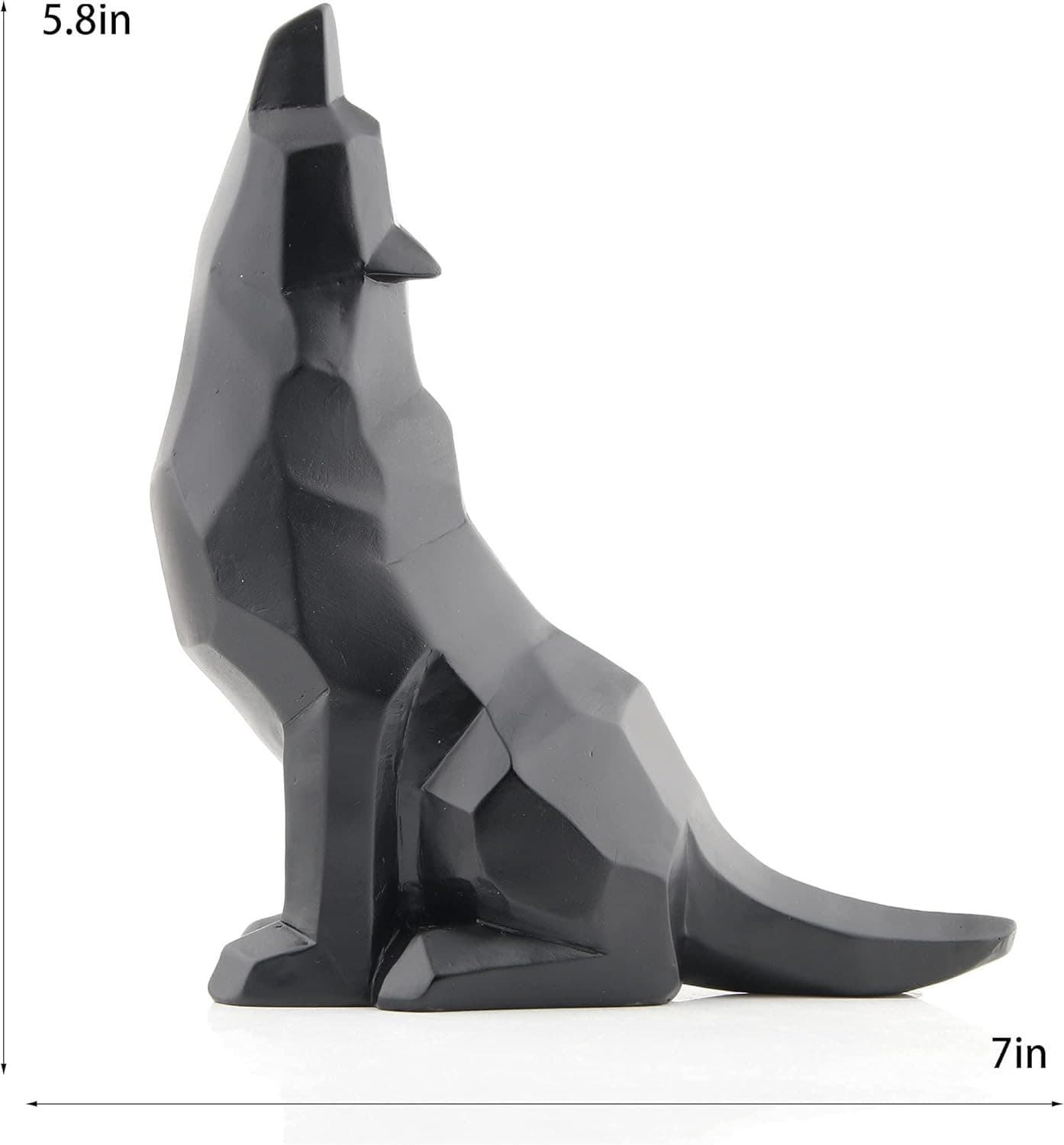 Black Wolf Howling Wolf Figurine Statue for Home Decor 6