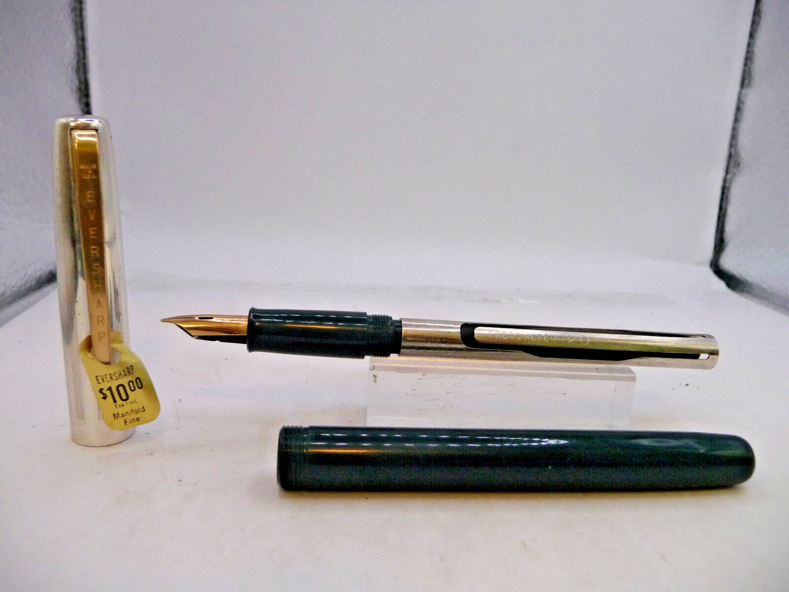 Eversharp Vintage Ventura Sterling Silver Cap Fountain Pen set-new old stock 3