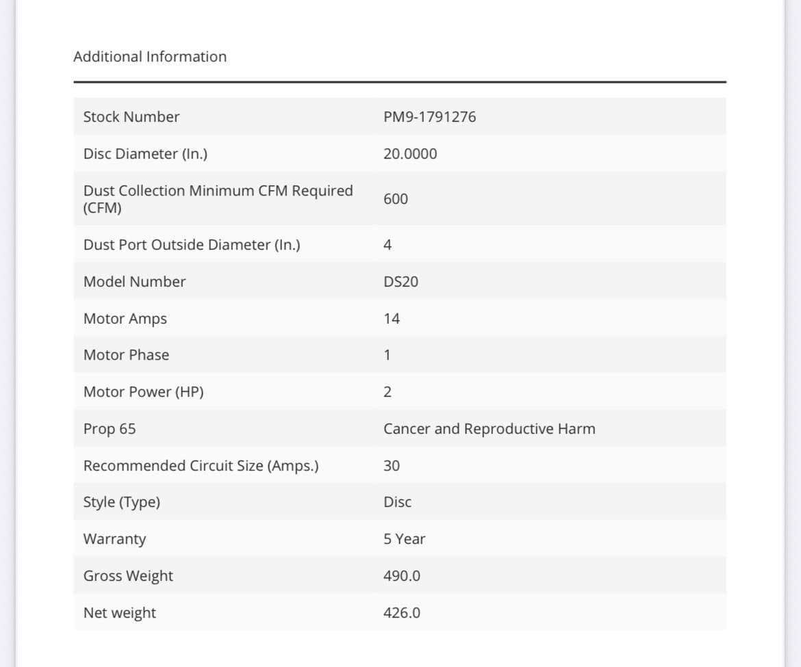 Powermatic DS20 20" Disc Sander 3