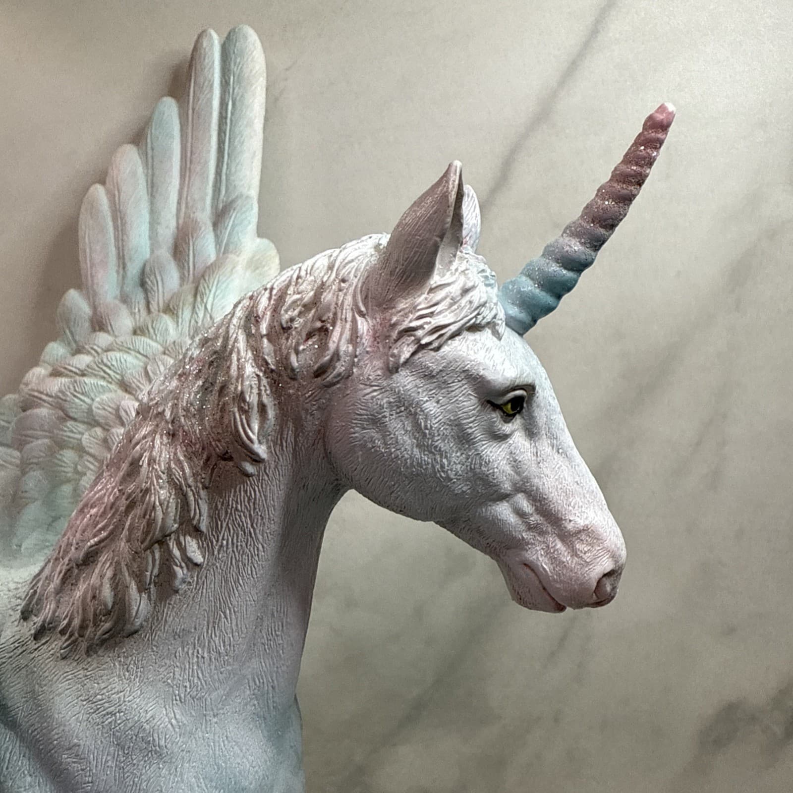 Beautiful Highly Detailed 10" Rubber Winged Unicorn Pegasus White Fantasy Horse 6