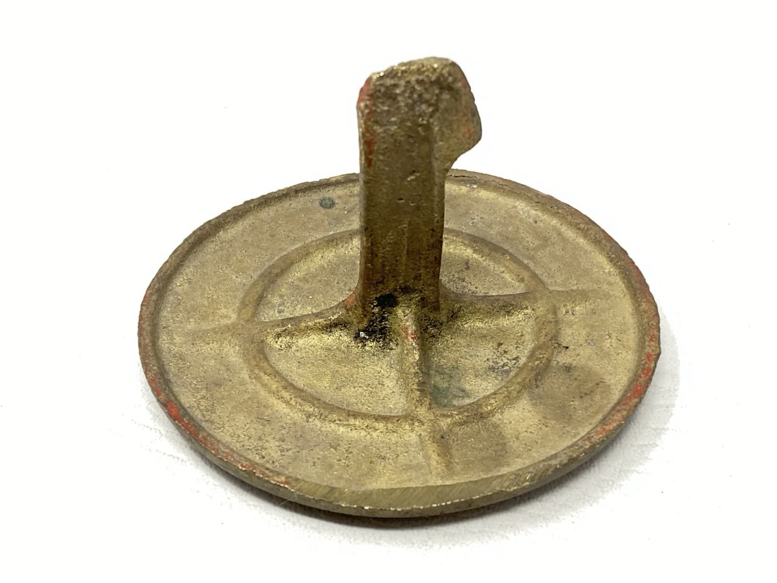 Vintage Enjoy Grapette Soda Walk Safely Heavy Brass Sidewalk Marker Nice Cond.! 4