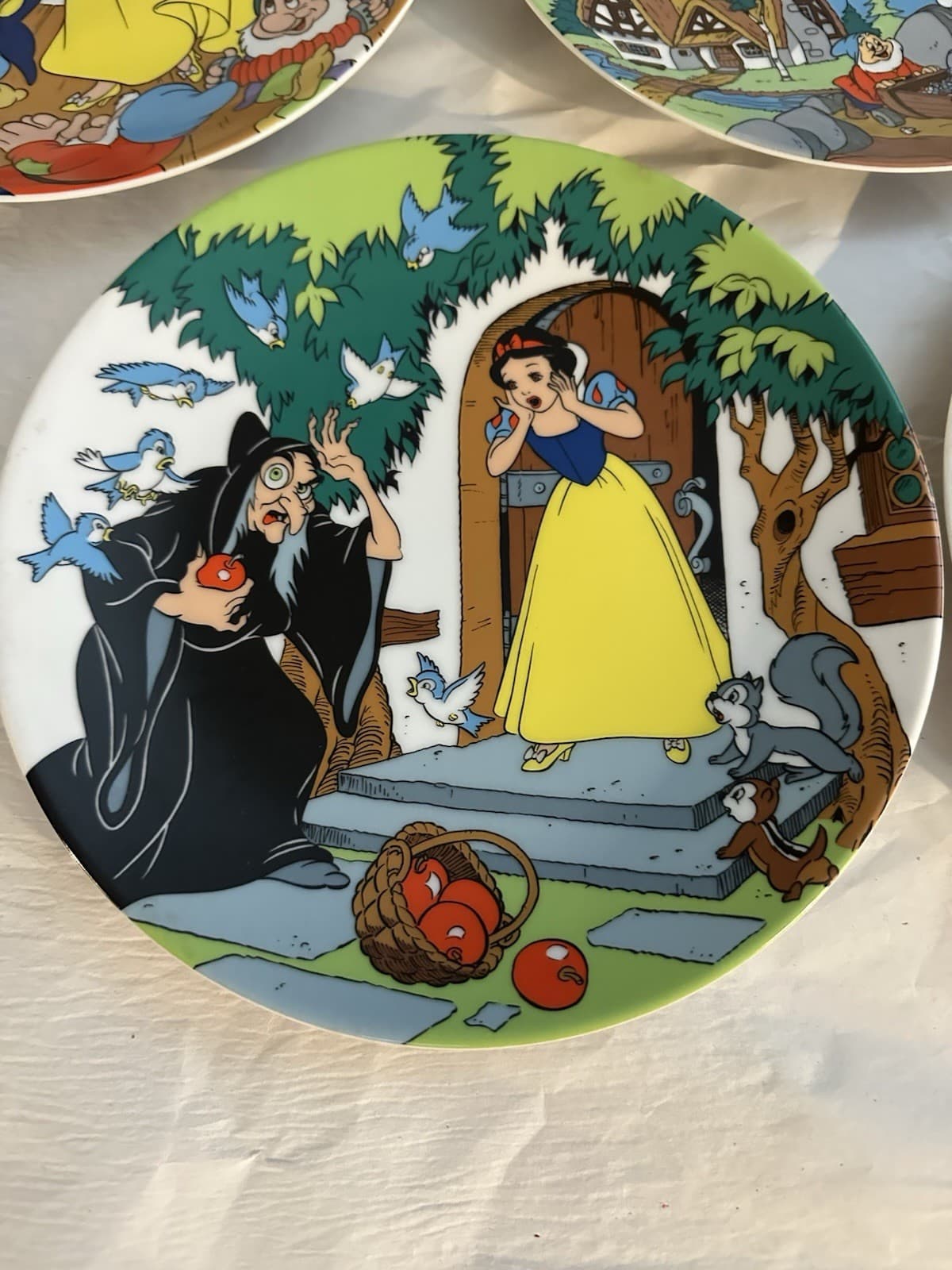The Disney Collection Snow White Dwarfs First Edition Series Plates Lot of 5 3