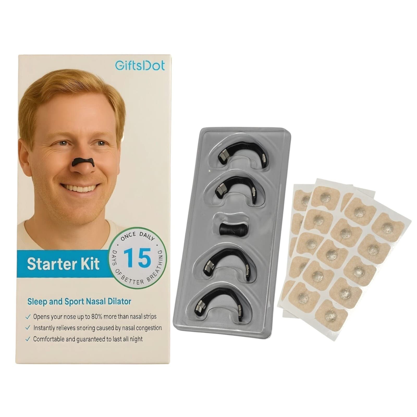 GiftsDot Stop Snoring Nose Clip – Nasal Dilator for Better Sleep & Breathing