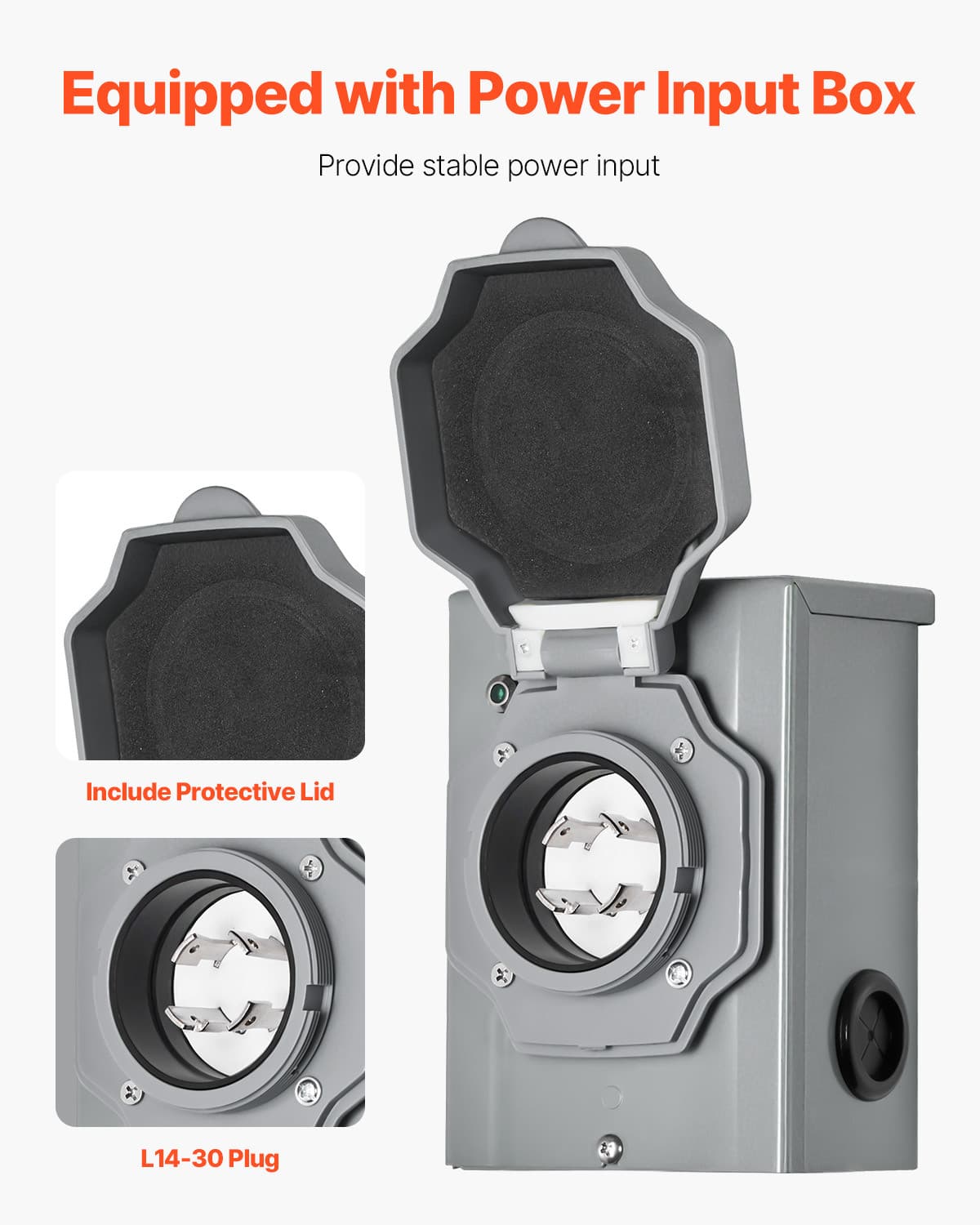 VEVOR Manual Transfer Switch 30A Generator Transfer Switch Kit NEMA 3R 7500W 6