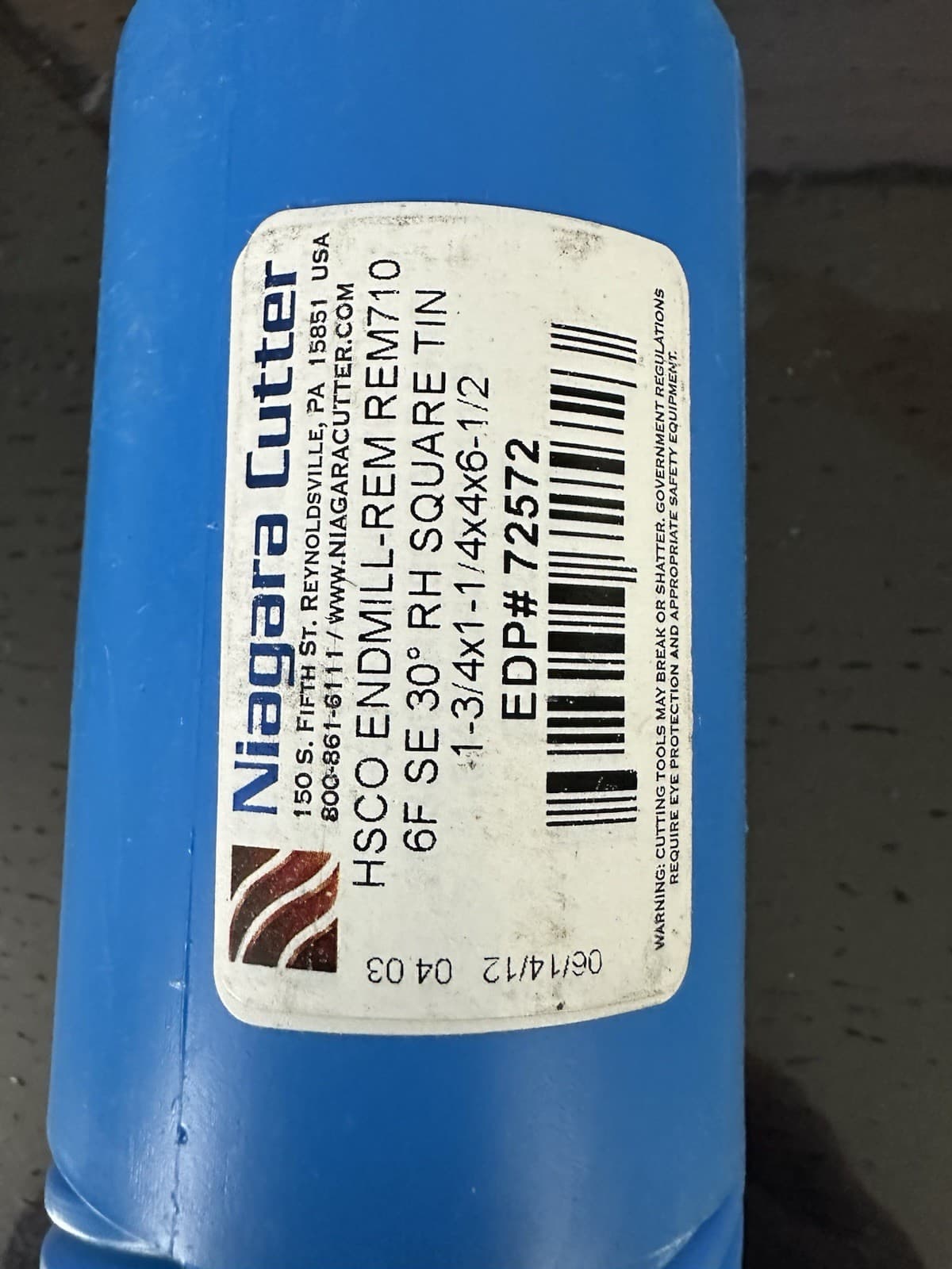 New Niagara  Roughing End Mill 1-3/4 Diameter 6 Flute Cobalt Tin Coated 2