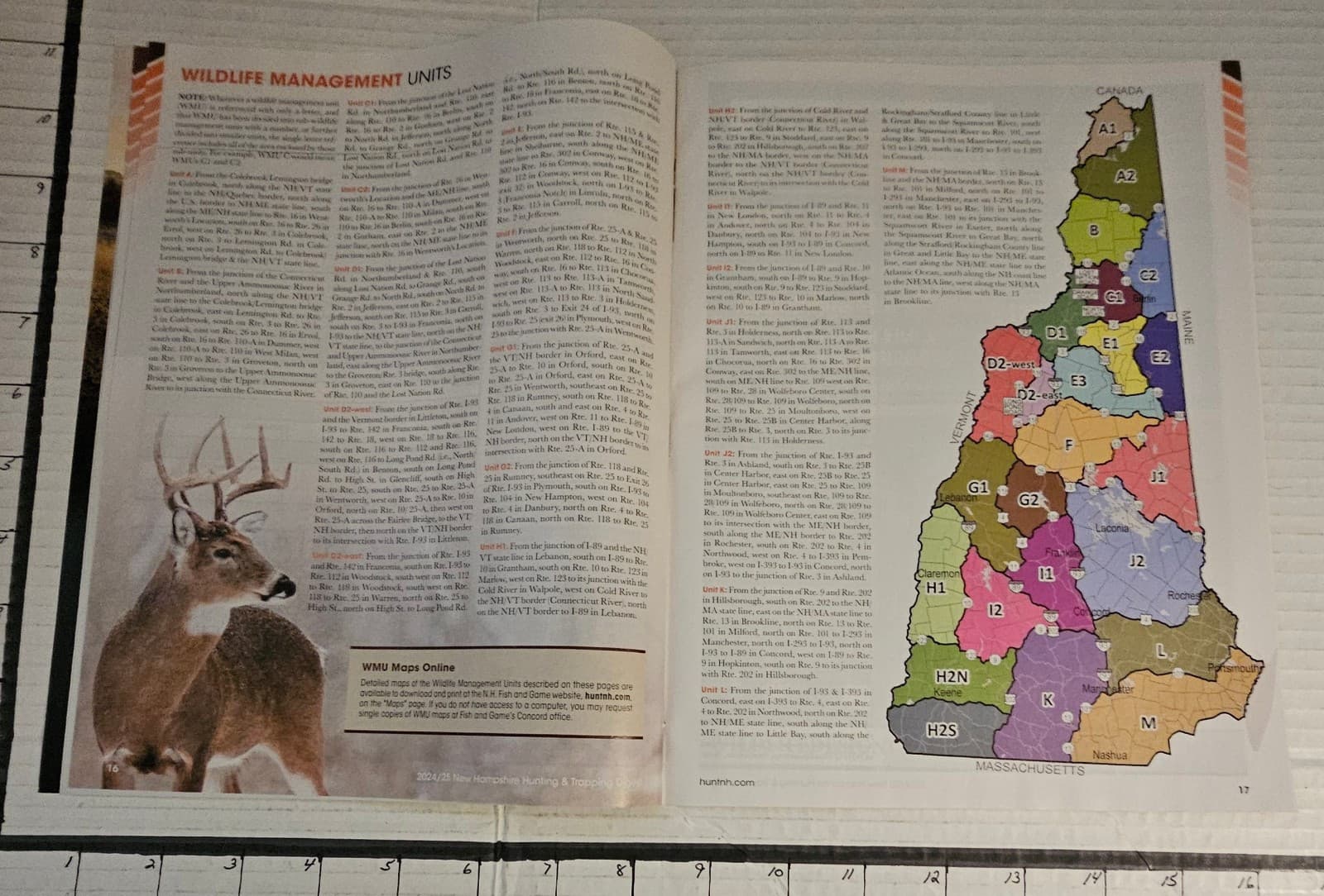 2024/25 NEW HAMPSHIRE HUNTING & FISHING DIGESTS. 42P EACH  WITH REGULATIONS. SEE 5
