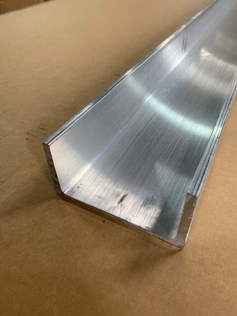 Aluminum Channel 0.150" Thick x 2" x 4" x 24" Long, 6061-T6 Aluminum 2
