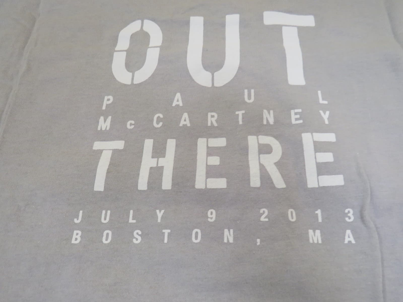 Paul McCartney Out There 2013 Boston MA Grey T Shirt 2XL Concert Tour Beatles 5