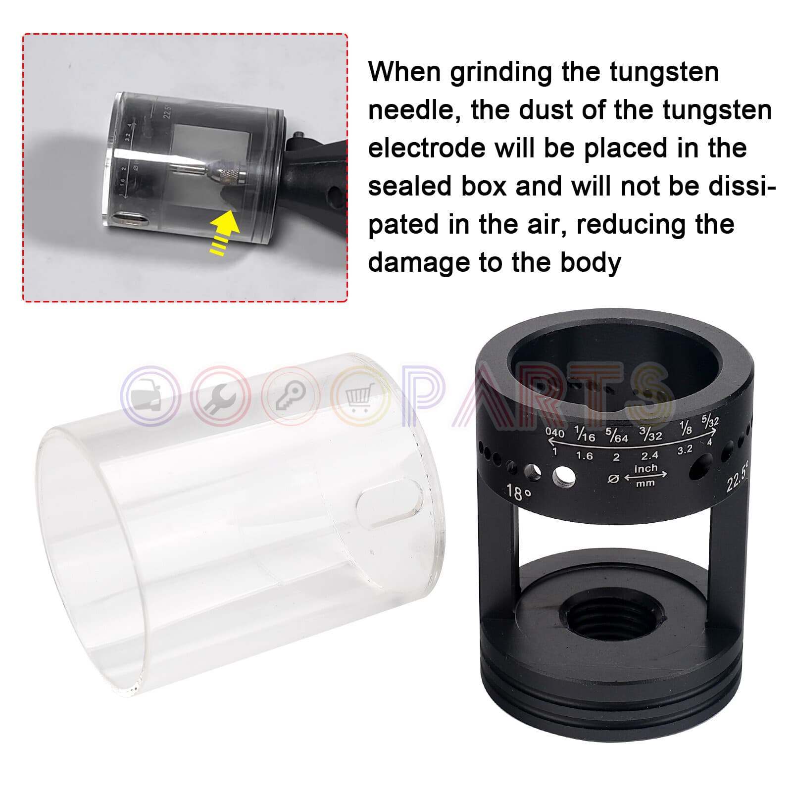 Tungsten Electrode Precision Grinder & Sharpener Head Tool TIG (GTAW) Welding 4