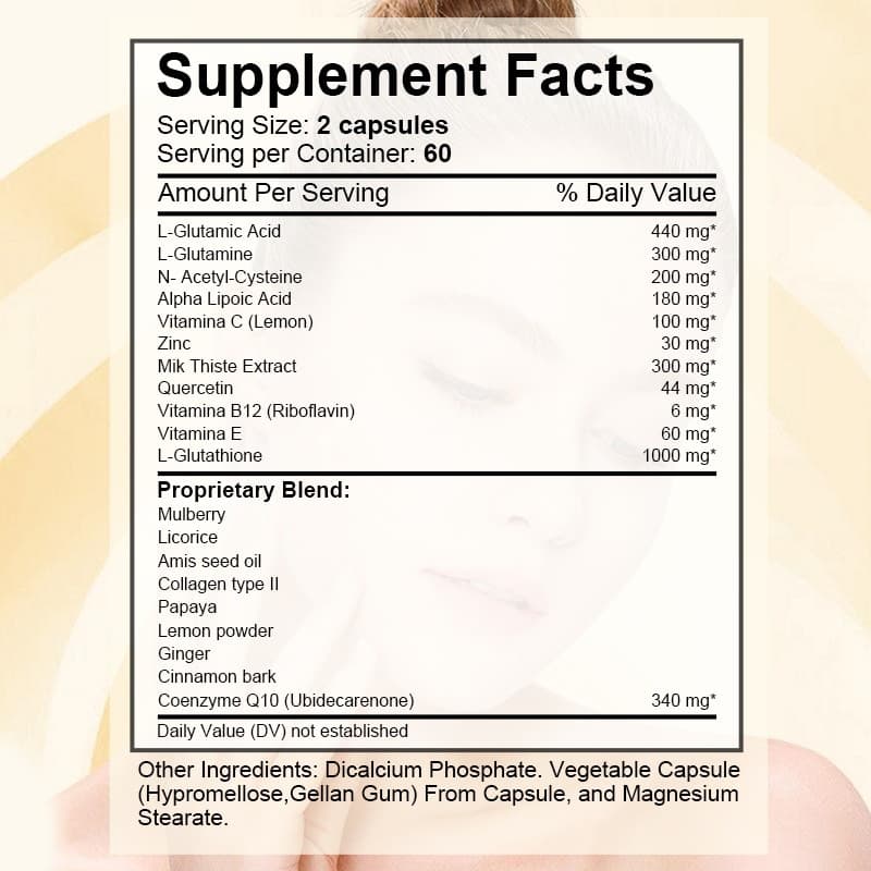 NAC (N-Acetyl-Cysteine) glutathione liposomal , Free Radical Protection 120 caps 4