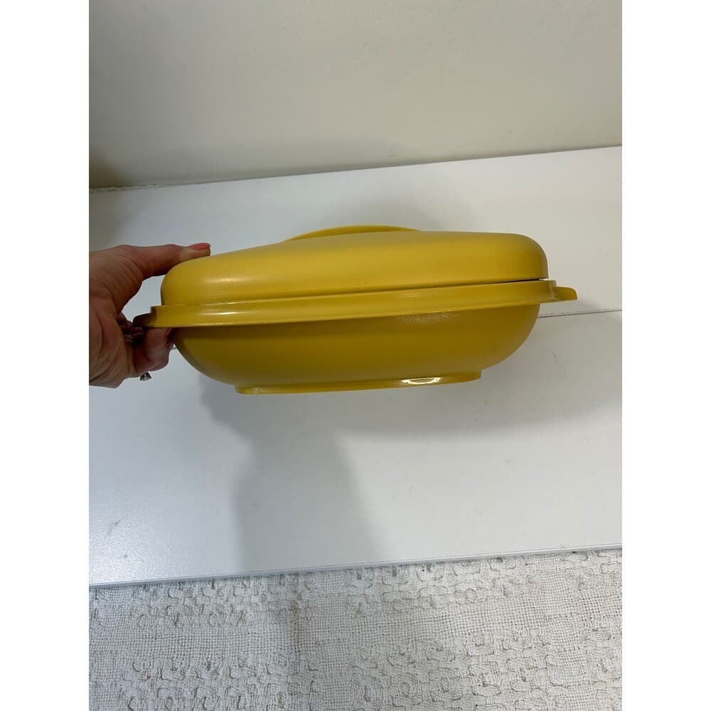 Vintage Tupperware 3 piece Kitchen Steamer Set - Harvest Gold 4