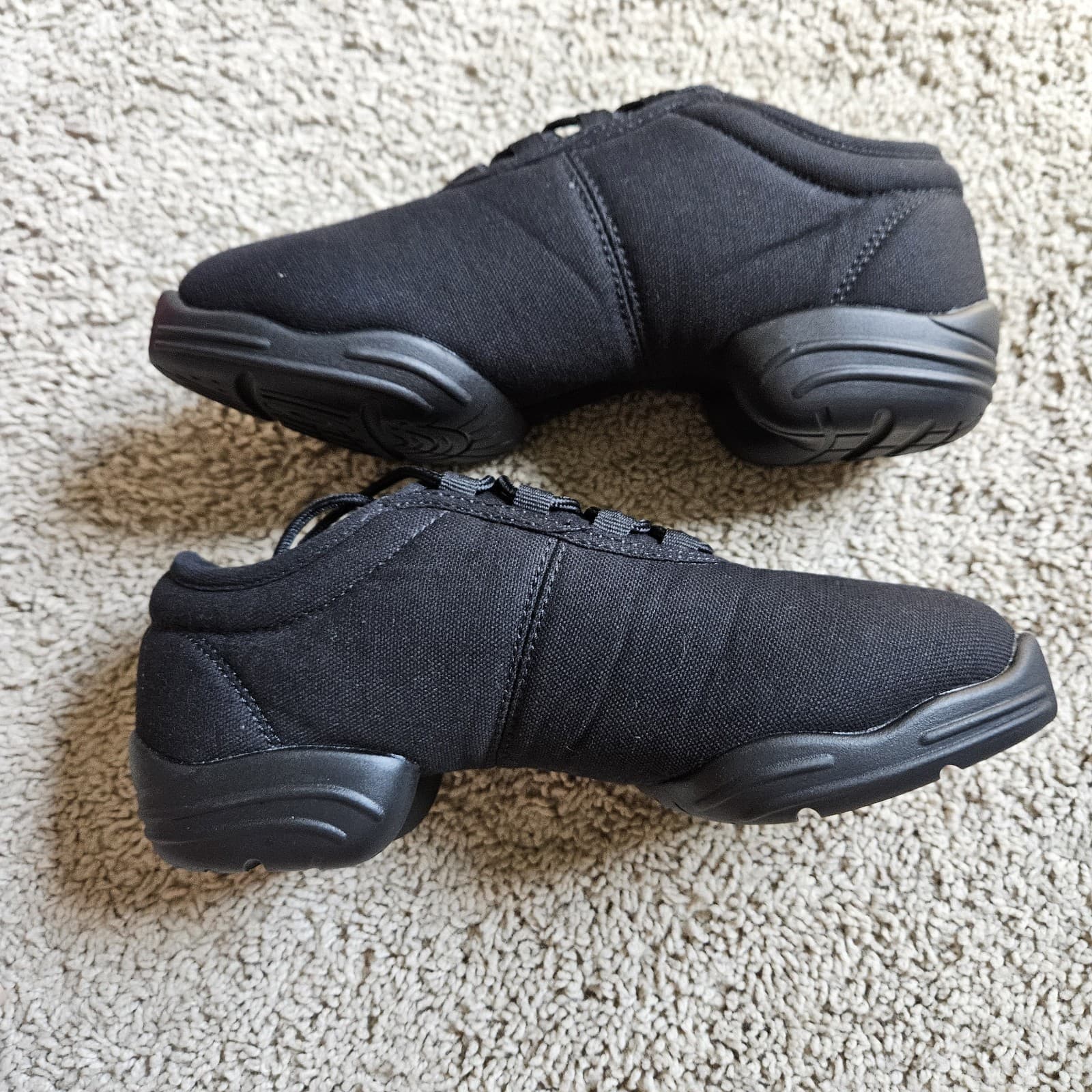 Capezio Canvas Dansneaker Dance Sneakers DS03 Black Size 7.5 Lace up Split Sole 3