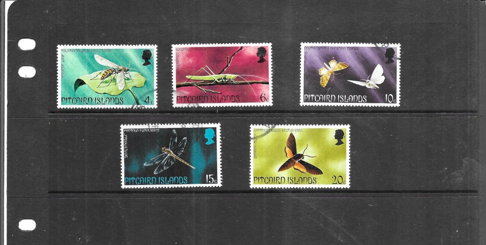PITCAIRN ISLAND 1975. INSECTS. SET. VERY FINE USED. AS PER SCAN. 2
