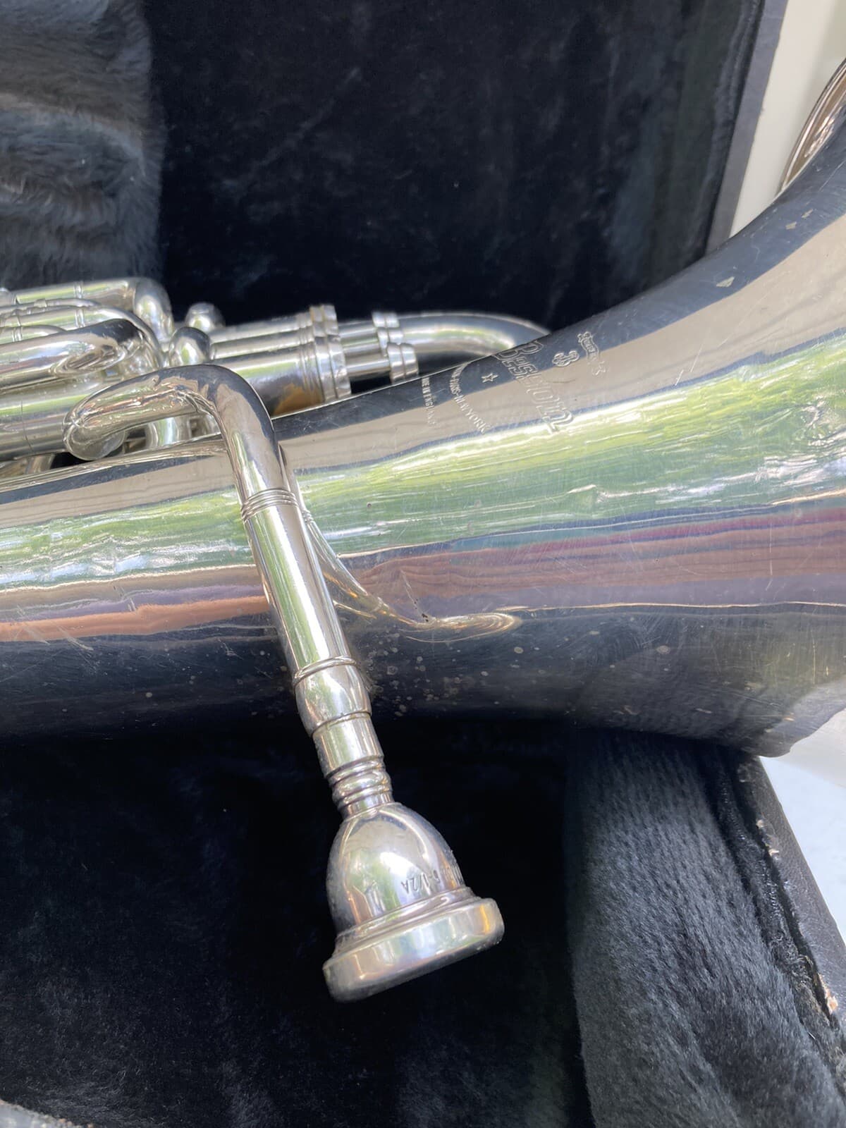 Besson Silver 4 Valve Euphonium Made In England  (ID#B30) 4