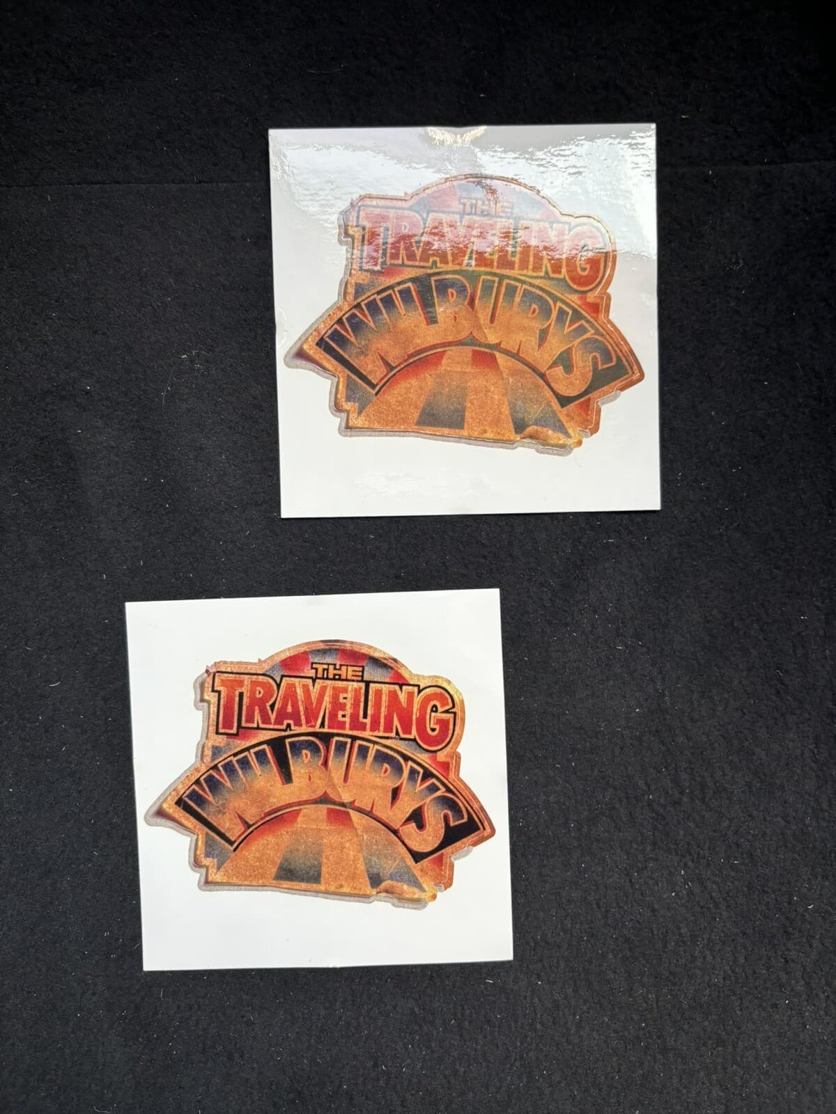 The Traveling Wilburys Stickers ( Set of 2) 4x4  Tom Petty + Free Flag Sticker￼￼ 3