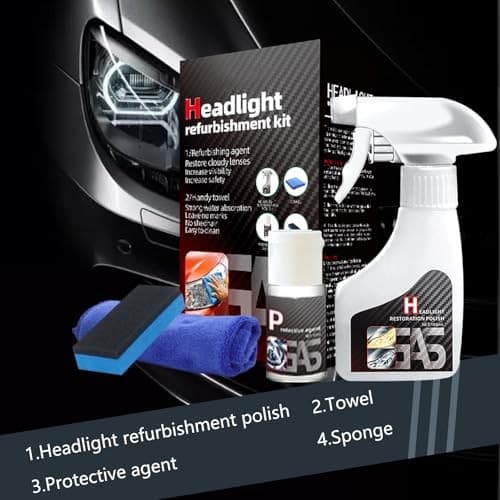 Automotive Headlamp Restoration Fluid Oxidized,Automotive Headlamp Restoration  5