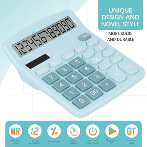 Office Desk Calculator,Cute Caculator with Dual Power Source,Basic Calculators  6