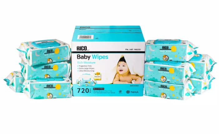RICO Baby Wipes, Soft Pack With Easy Flip-Top Lid, Ultra Moisturizing, 720-Count 2