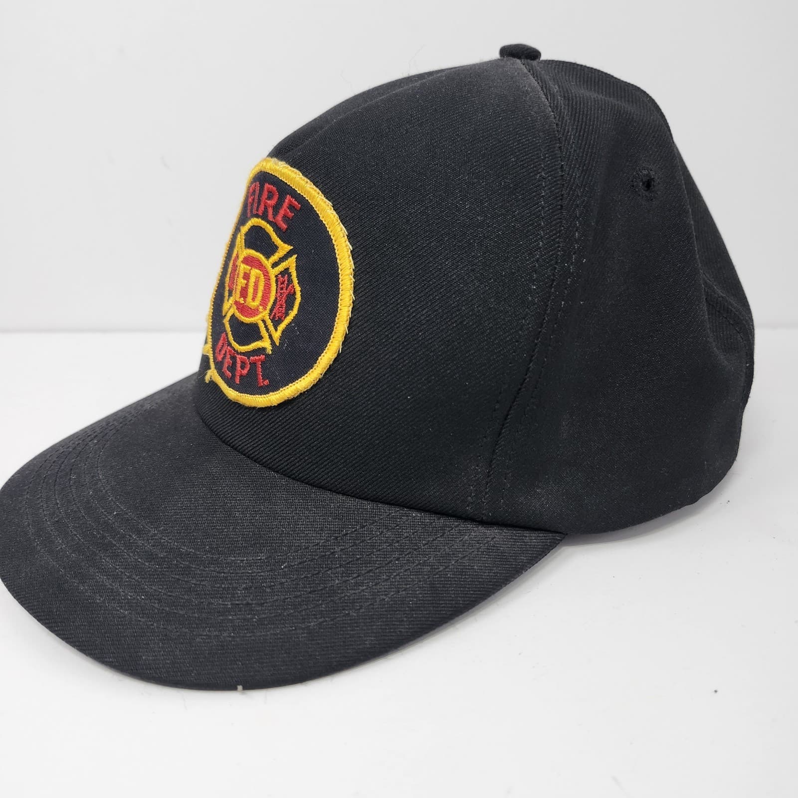 Vintage Fire Department Cap Hat Fechheimer Bros Large/XL Snapback Made in USA 6