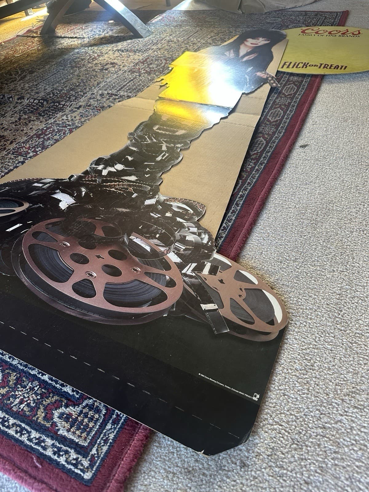 NOS VINTAGE ELVIRA MISTRESS OF THE DARK COORS LIGHT FLICK OR TREAT 6' STANDEE 5