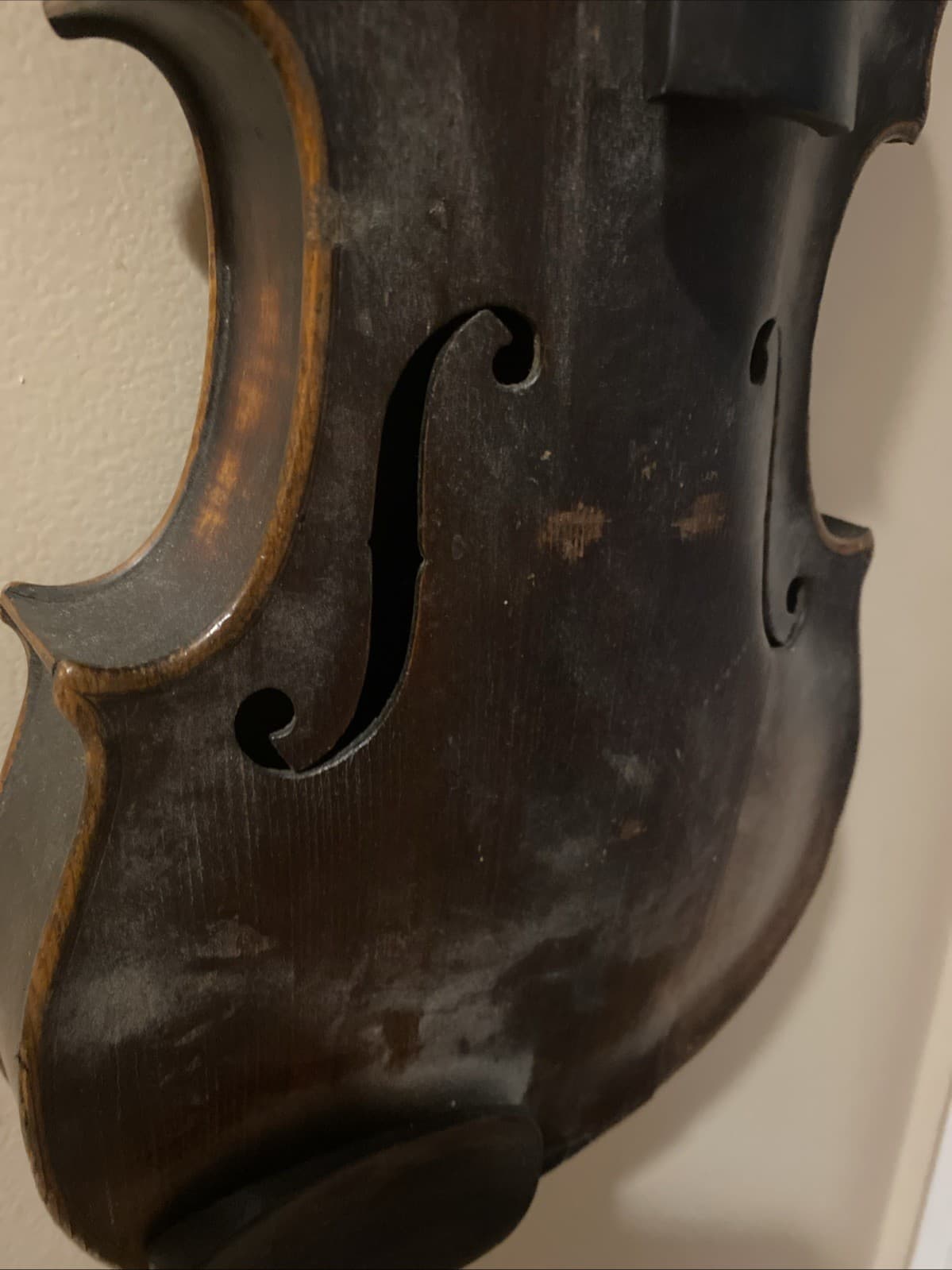Antique Violin Rustic Wall Decor Authentic Original Wood Musical Instrument 4