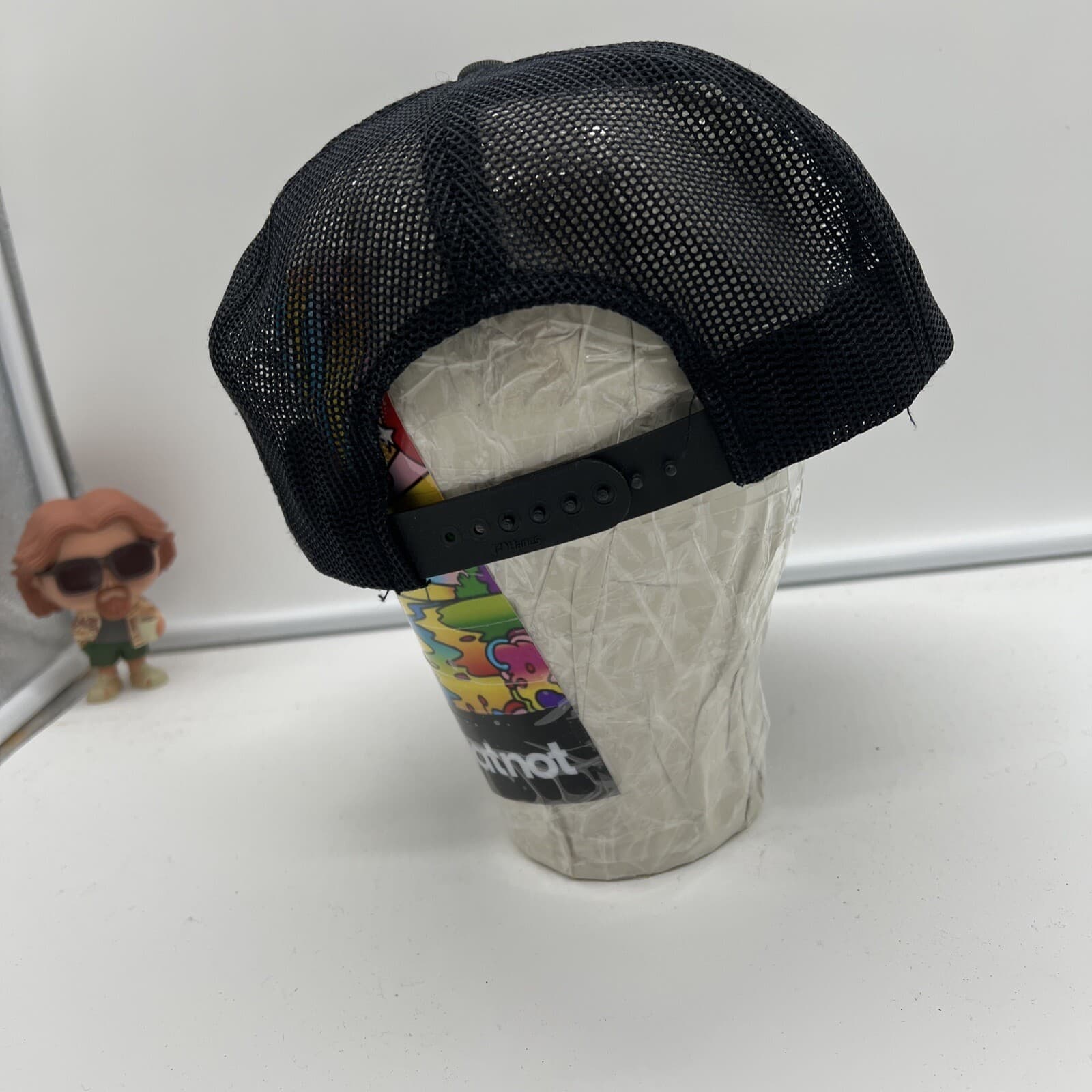 Arcata volunteer fire department California black mesh snapback hat vintage used 3