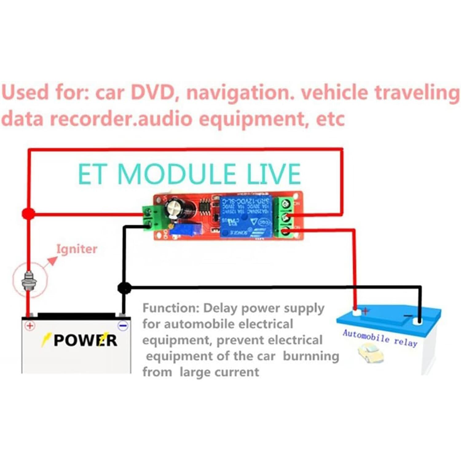 10pcs DC 12V Delay Relay Shield NE555 Timer Switch Adjustable Module US Stock 5