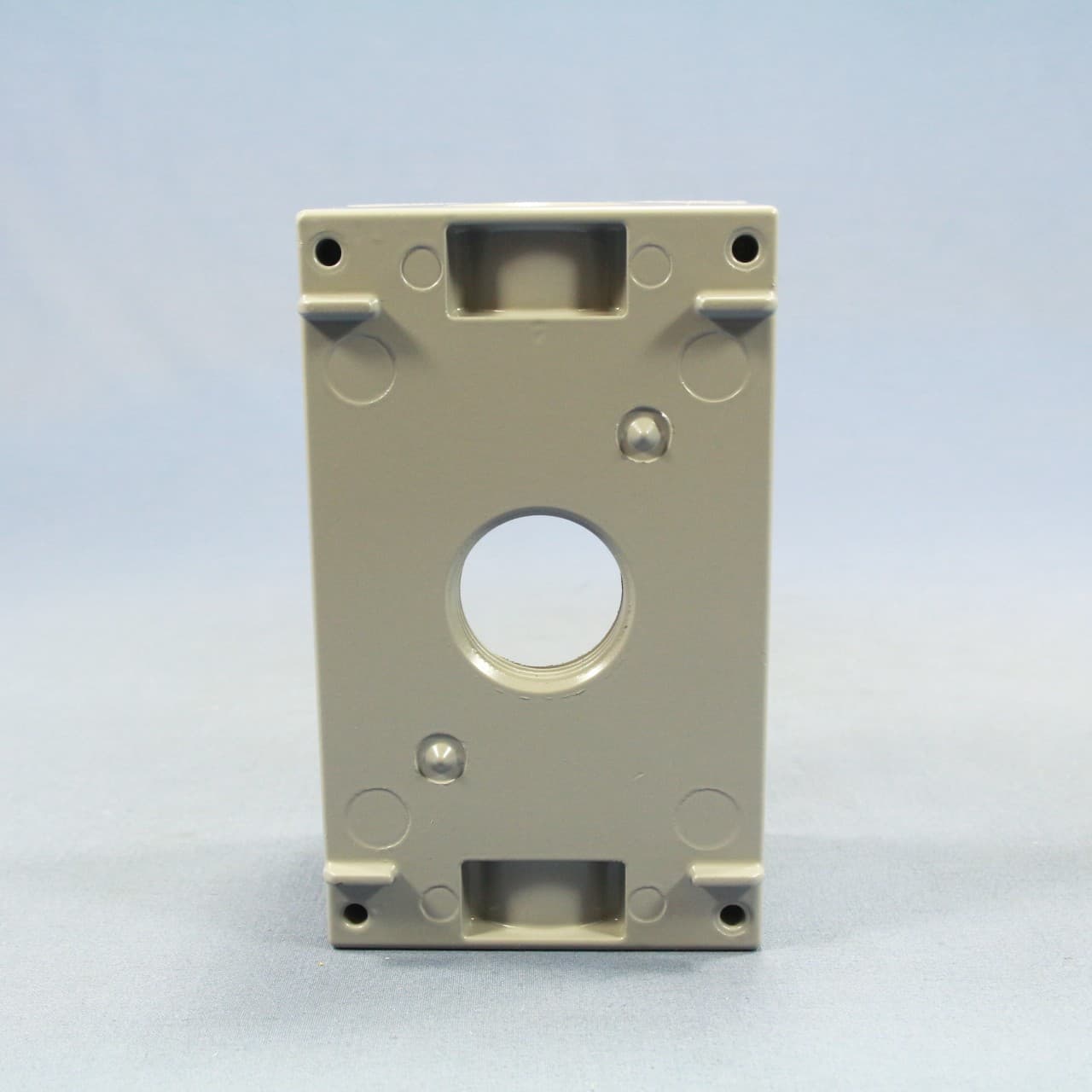 P&S Gray Die-Cast Aluminum Weatherproof 1-Gang Outlet Box 3-Hole 3/4" WPB33 3