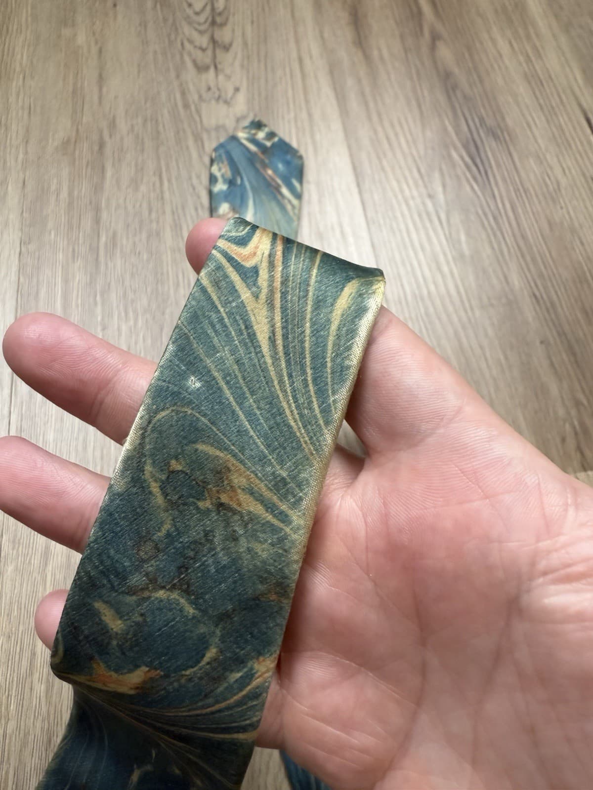 Rare 1930s Charles of Atlantic City Swing Tie Art Deco Marble Pattern Vintage 4